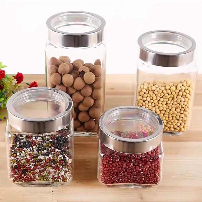 Bocal en verre scellé créatif pour conserver les aliments, les bonbons, le café, le thé, Transparent, ustensiles de cuisine, conteneur alimentaire, décor