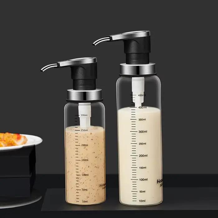 1 pièce Bouteille en verre à pompe à pression pour sirop