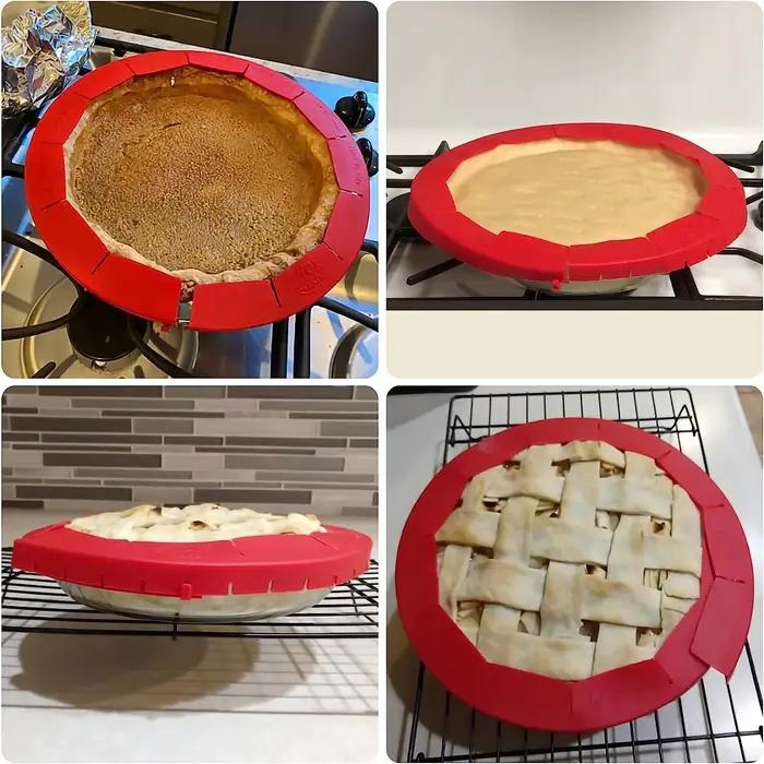 Bouclier de croûte de tarte réglable, protecteurs de tarte en silicone réutilisables, cuisson de croûte, outils de cuisine ménagers, 8-11 pouces