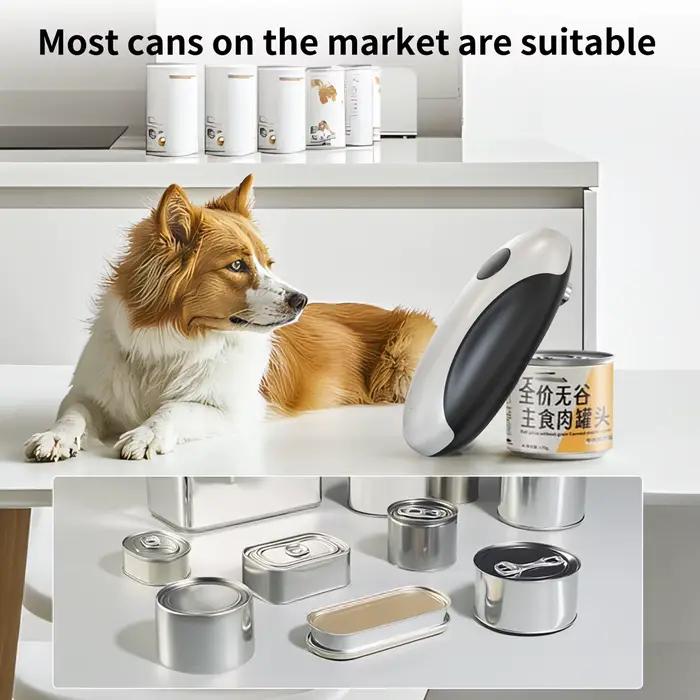 Ouvre-boîte électrique automatique Compact, outil de cuisine Portable à une touche pour pot et bouteille, rangement facile, ouvre-boîte Rechargeable