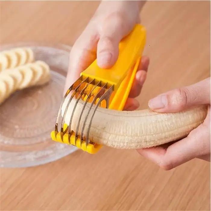 Jambon banane trancheuse Cutter outils de cuisine écologiques en plastique légumes fruits trancheuses coupe concombre