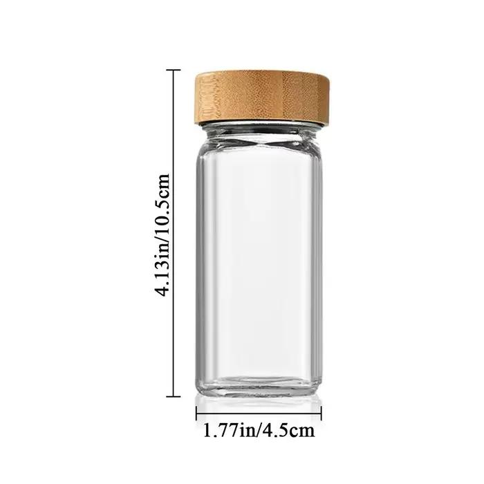 Bocaux à épices en verre scellé HI avec couvercle