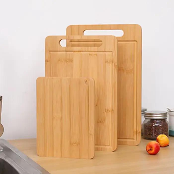 Grande planche à découper rectangulaire en bois massif pour viandes et légumes, planche à découper robuste pour préparation et service, idéale pour la cuisine et les barbecues en plein air