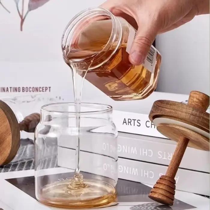 Pot de miel scellé en verre à haute teneur en Borosilicate de 500ML