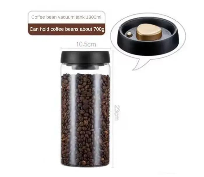 Bocaux de stockage des aliments sous vide en verre pour grains de café épices noix thé et autres denrées pour cuisine moderne et organisation efficace