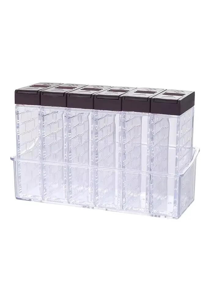 Boîte d'assaisonnement à épices en plastique PP 6 pièces pour rangement organisation cuisine occasions spéciales femmes amateurs