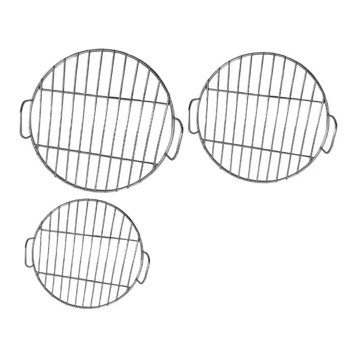 Grille de gril ronde en acier inoxydable avec poignée pour grilles Weber 7432 et 57 Cm Grille de gril ronde en acier inoxydable avec poignée