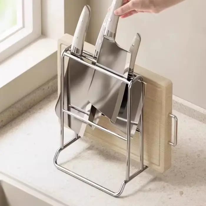 Support de couteaux de cuisine 1 pièce avec fente pour planche à découper