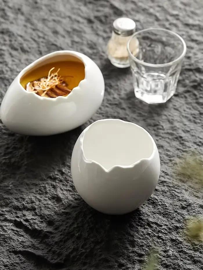 Coquille d'œuf cuit à la vapeur
