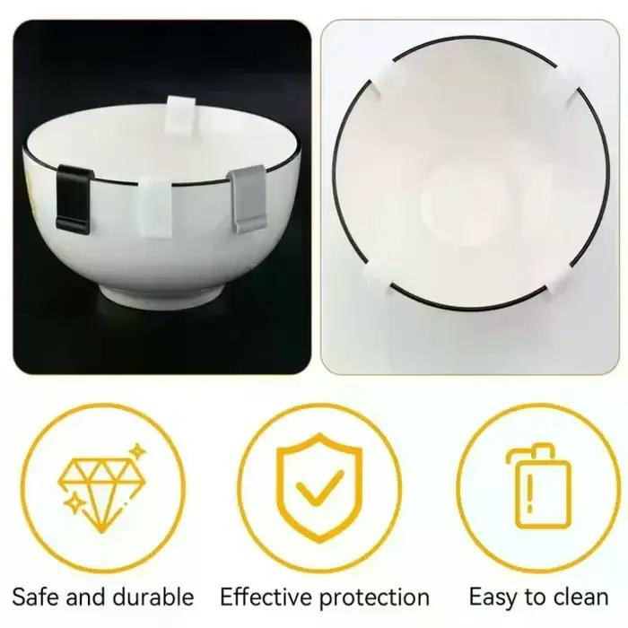 Clips de protection pour couvercle de four, 4 pièces, clips de protection pour ustensiles de cuisine, clips de casserole pour affichage, stockage, empilage, clips en silicone de qualité alimentaire pour une utilisation quotidienne sans souci