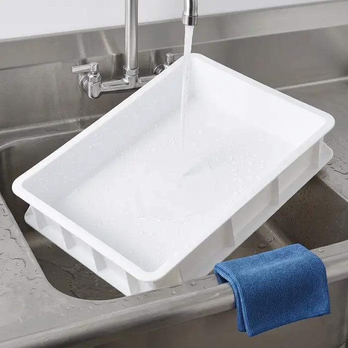 Bac de pousse à pizza empilable en plastique pour boulangeries et cuisines domestiques occasions spéciales levée de pâte à pizza efficace et durable