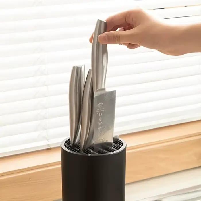 Support de couteau de cuisine en plastique noir