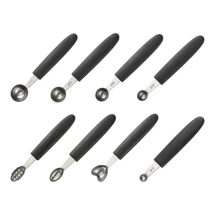 Cuillères à melon rondes simples en acier inoxydable de 10 mm/15 mm, outil indispensable pour les chefs professionnels et les cuisiniers amateurs