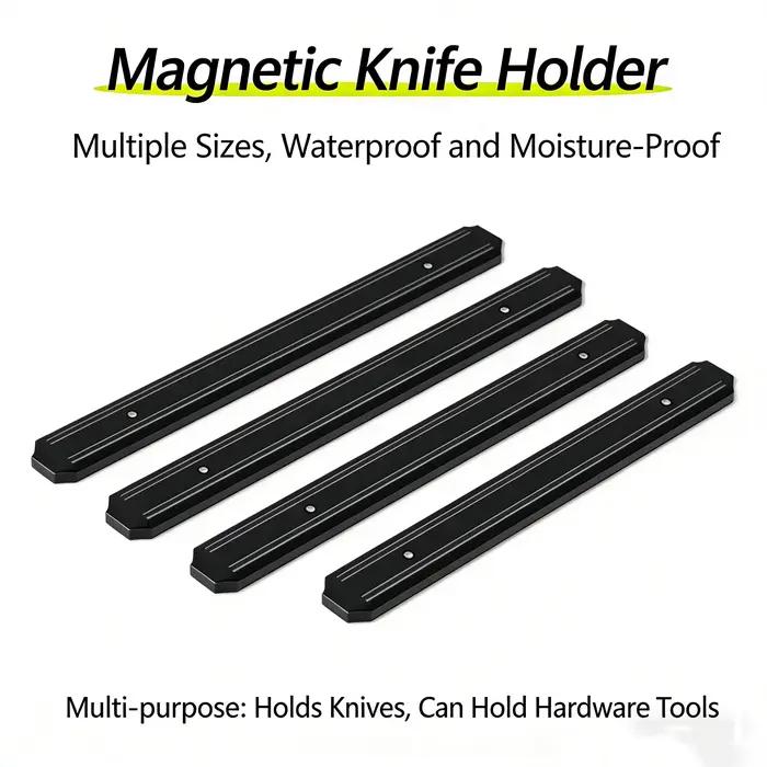 Support mural magnétique en acier inoxydable pour couteaux – Rangement sécurisé puissant pour cuisine et bar