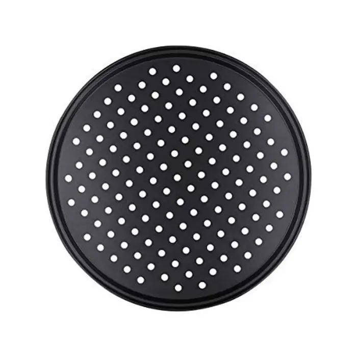 Poêle à Pizza Perforée en Acier au Carbone, Antiarina, avec Trous, Plaque de Cuisson, Support de Vaisselle, Outil de Cuisson
