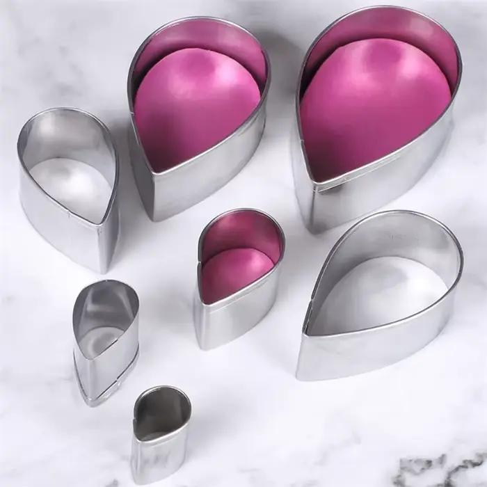 Emporte-pièce en acier inoxydable de haute qualité, 7 pièces/ensemble, pétale de rose, moule à strass, outil de décoration de gâteaux artisanaux