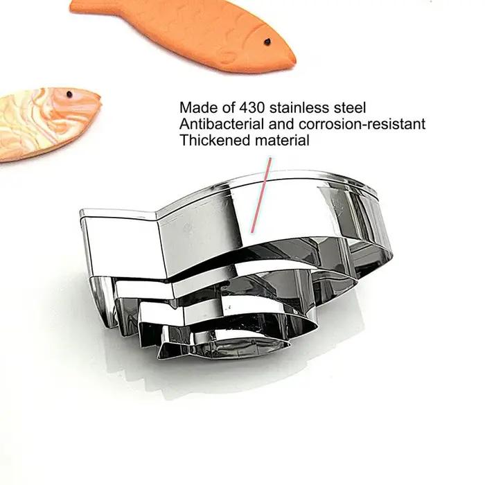 4 pièces dessin animé poisson emporte-pièce animaux aquatiques poissons moules gâteau pâtisserie Fondant décorer outils emporte-pièces Sandwich moule 