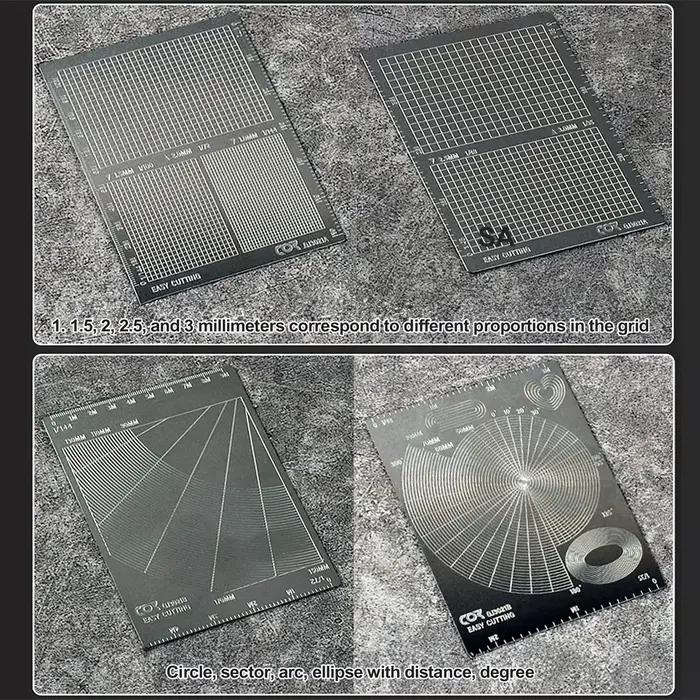 Feuille de masquage modèle en acier inoxydable, Type de coupe facile, tapis de planche, outil artisanal de bricolage