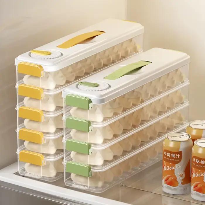 Boîte de rangement pour raviolis frais, de qualité alimentaire, pour cuisine domestique, pour porte latérale de réfrigérateur, pour l'organisation de raviolis et wontons