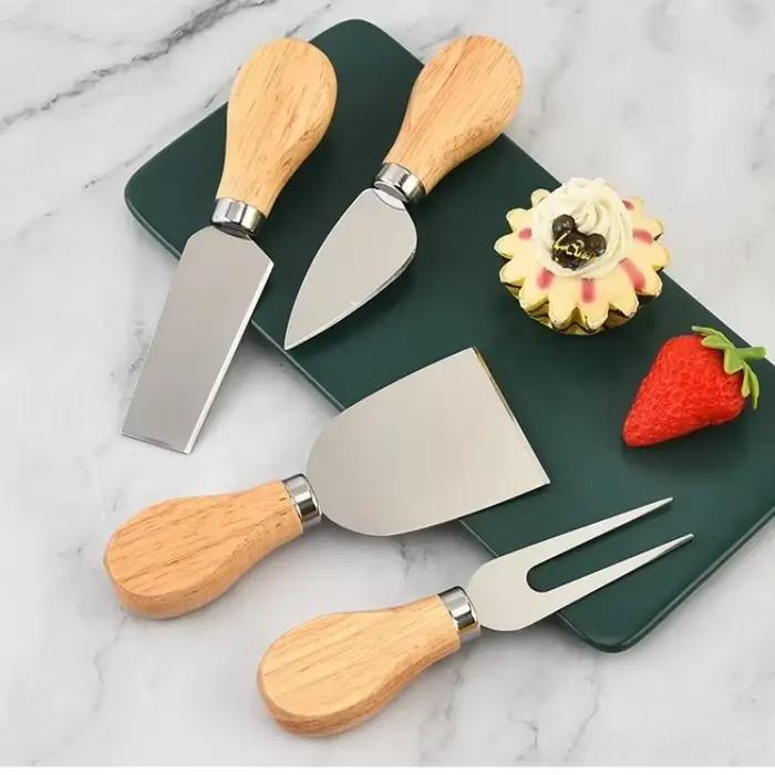 Ensemble de 4 ustensiles à fromage multifonctionnels en acier inoxydable – Spatule à beurre