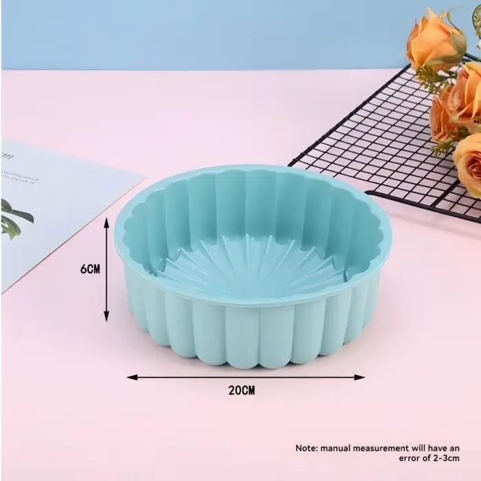 Moule à gâteau rond en silicone multifonctionnel antiadhésif pour pâtisserie DIY occasions spéciales femmes hommes