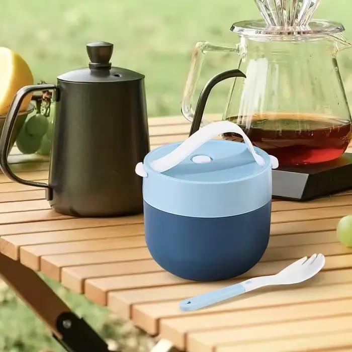 Pot thermique alimentaire de 600ml, tasse à soupe isolée étanche, conteneurs Thermos, boîte à déjeuner en acier inoxydable avec cuillère, garde au chaud