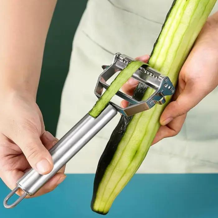 Couteau à éplucher en acier inoxydable avec râpe