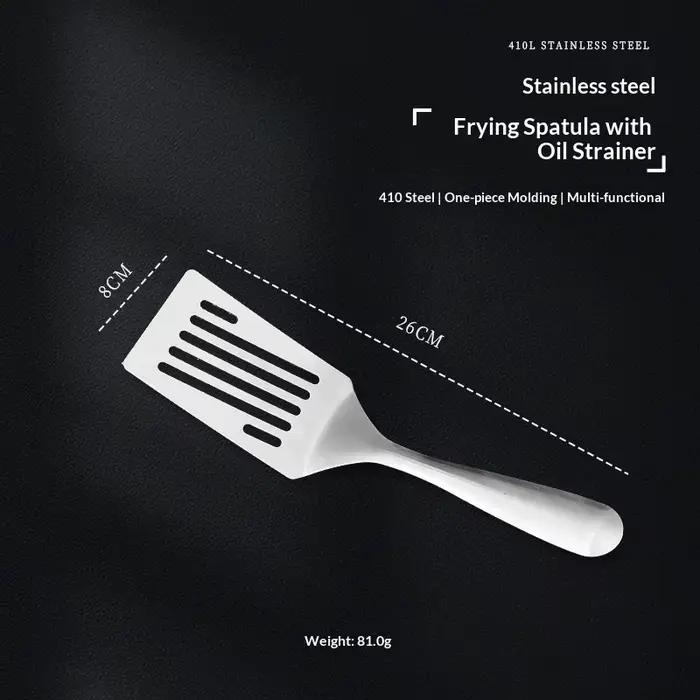 Spatule de cuisine en acier inoxydable pour restaurant et usage domestique