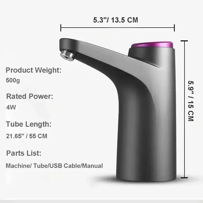 Distributeur d'eau Portable de 5 gallons avec chargement USB
