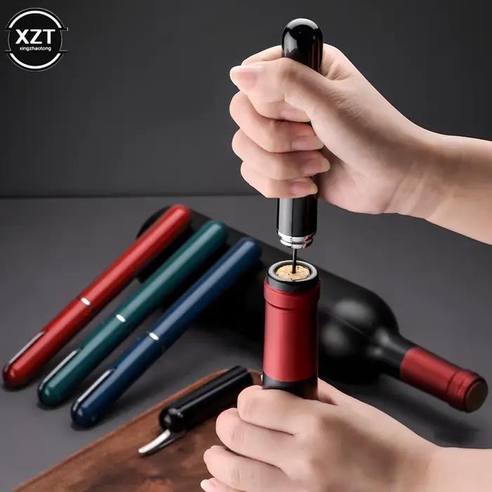Pompe à air ouvre-bouteille de vin en acier inoxydable multifonctionnelle pour usage domestique et professionnel, ouvre-bouteilles sûrs et élégants pour occasions spéciales et cadeaux d'affaires