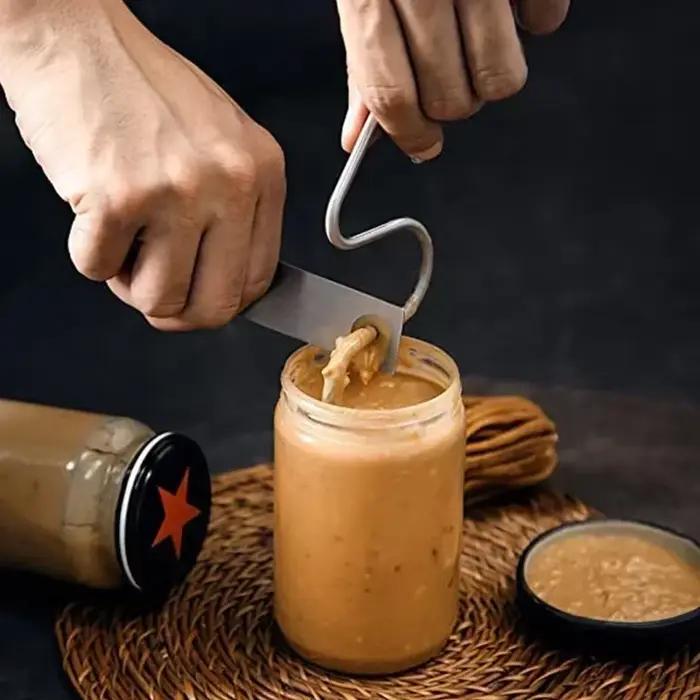 Mélangeur de beurre de cacahuètes avec spatule, outil de cuisine polyvalent pour mélanger le beurre d'amande et la confiture, 1 pièce
