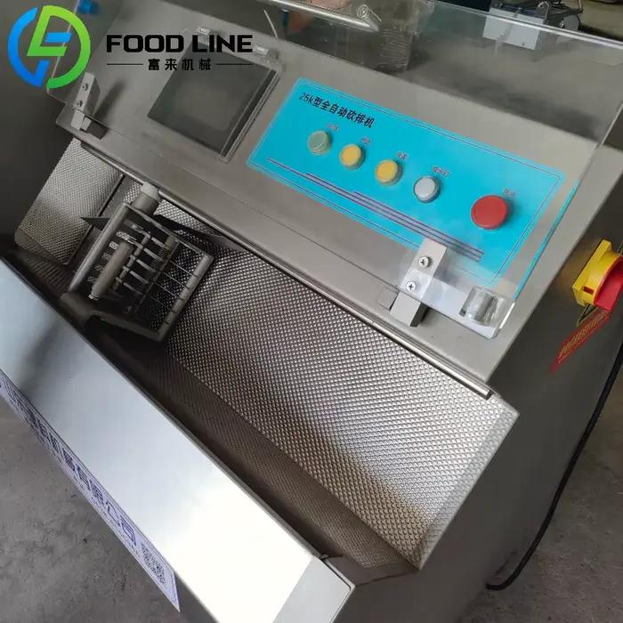 Machine commerciale de découpe automatique de boeuf de saucisse de bacon de trancheuse de viande congelée de jambon de bacon