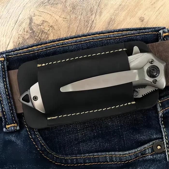 Étui en cuir EDC – Porte-couteau et porte-lampe torche pour activités de plein air, camping, usage quotidien
