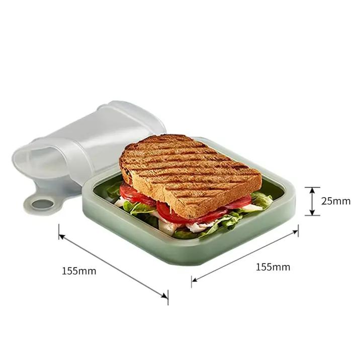 Boîte à bento en silicone réutilisable