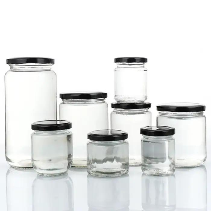 Bocal en verre noir hermétique pour la cuisine