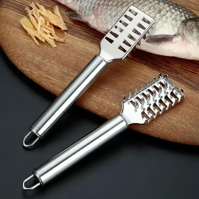 Couteaux à écailles de poisson en bambou respectueux de l'environnement pour désossage, filetage et découpe de poisson occasions spéciales