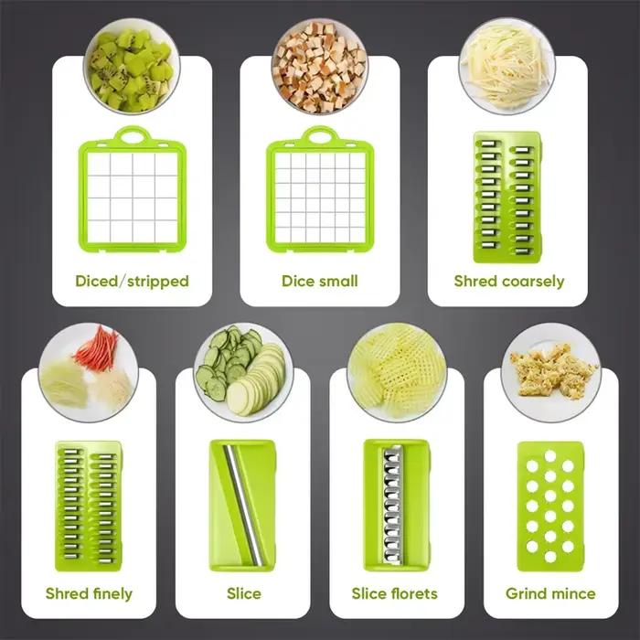 Ensemble de 16 pièces pour hacher les légumes