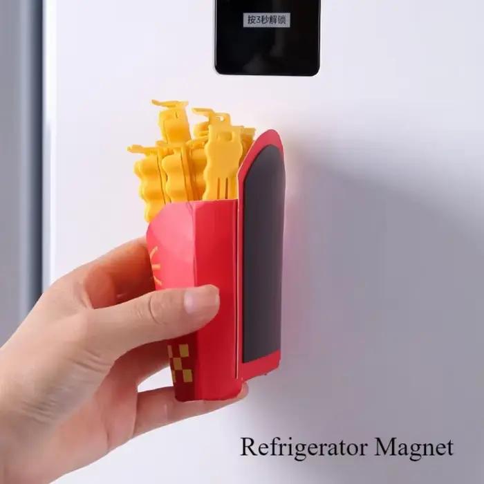 12 pinces de scellage pour frites, anti-humidité, réutilisables, pour conserver la fraîcheur des aliments, organisation de la cuisine