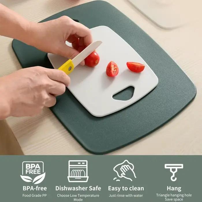 Planche à découper antibactérienne, planche à découper en plastique antidérapante pour légumes, Fruits, aliments pour bébés, planche de cuisine anti-moisissure