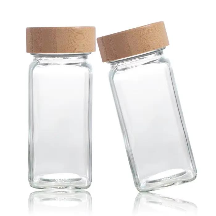 Bocaux à épices en verre scellé HI avec couvercle
