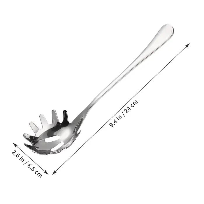 Cuillère pâtes Spaghetti serveur fourchette passoire à nouilles service de cuisine en acier inoxydable cuisson fente écumoire louche ustensile passoire