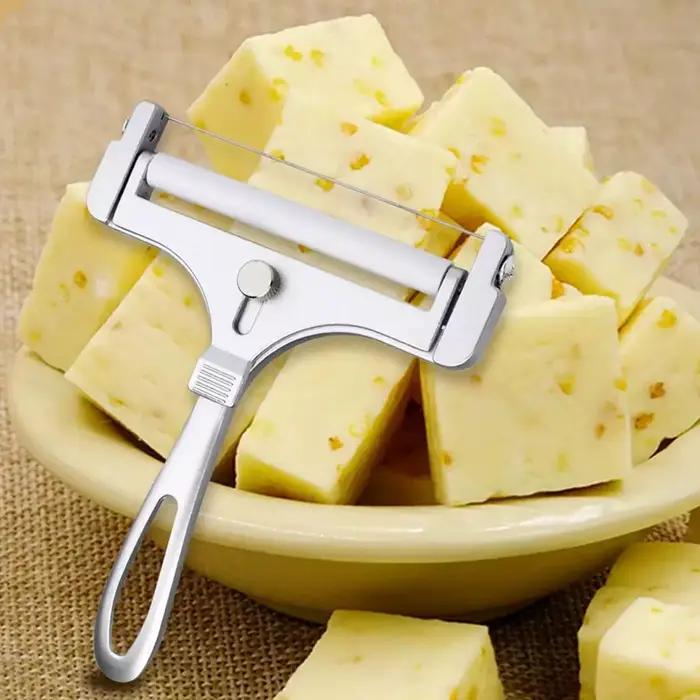Trancheuse à fromage en acier inoxydable de qualité supérieure, avec fil, épaisseur réglable, coupe-beurre pour une coupe sans effort, Gadget de fromage