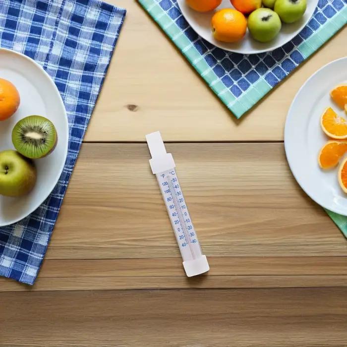 Thermomètre alimentaire 2 pièces pour réfrigérateur et congélateur, design en verre, mesure précise pour la cuisine et le stockage