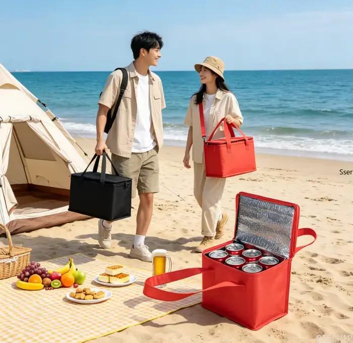 Sac isotherme portable pliable pour pique-nique, sac thermique pour aliments, sac de transport pour boissons, sac isotherme pour livraison de bière
