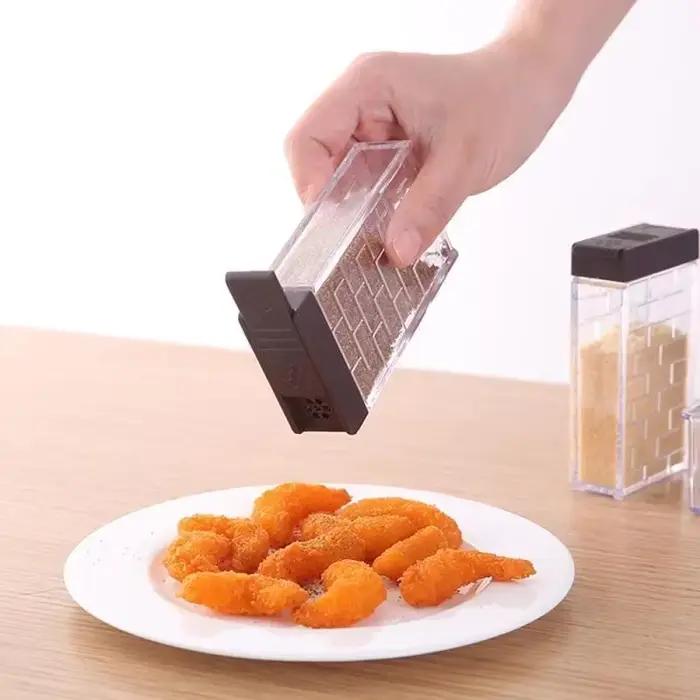 Boîte d'assaisonnement pour épices, bocaux à sel en PP, stockage d'épices de cuisine, évaluation de la boîte, organisation de la maison, 6 pièces par ensemble