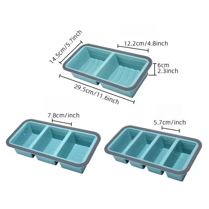 Plateau de congélation alimentaire en Silicone avec couvercle