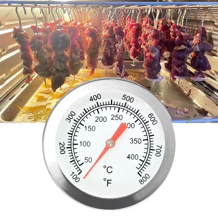 Thermomètre de four à Pizza pour cuisine, cuisson domestique, jauge de température 0-400 ℃ Thermomètre de gril pour fumeur de barbecue en métal