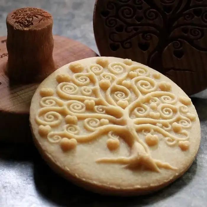 Moule à biscuits en bois, moule à Biscuits 3d pomme de pin, décor de gâteau, outils de cuisson, accessoires de pâtisserie et de boulangerie en bois
