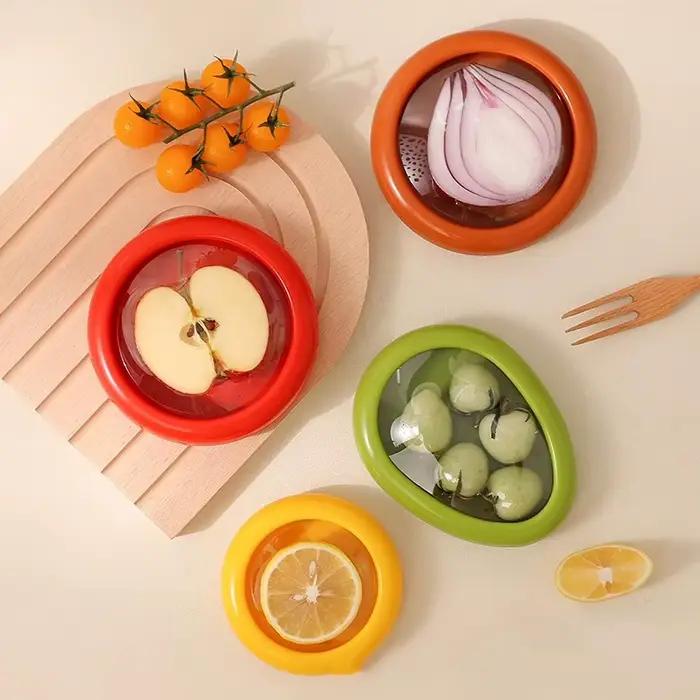 Boîte de rangement pour fruits de cuisine, transparente, réutilisable, hermétique, pour réfrigérateur, portable, pour fruits et légumes
