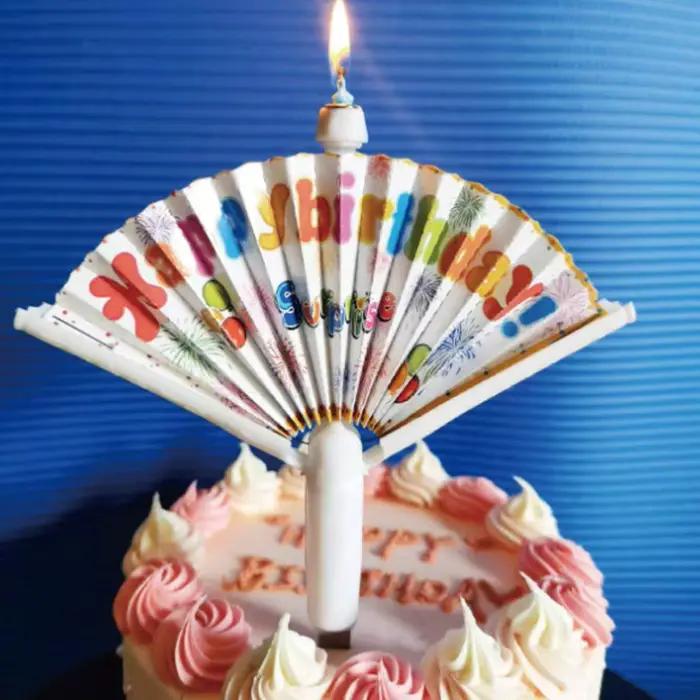 Décoration de gâteau d'éventail de clown